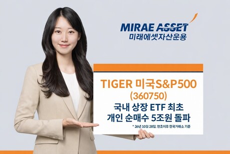 미래에셋 ‘TIGER 미국S&P500 ETF’, 연초 이후 개인 순매수 5조원 돌파…국내 상장 ETF 중 최초